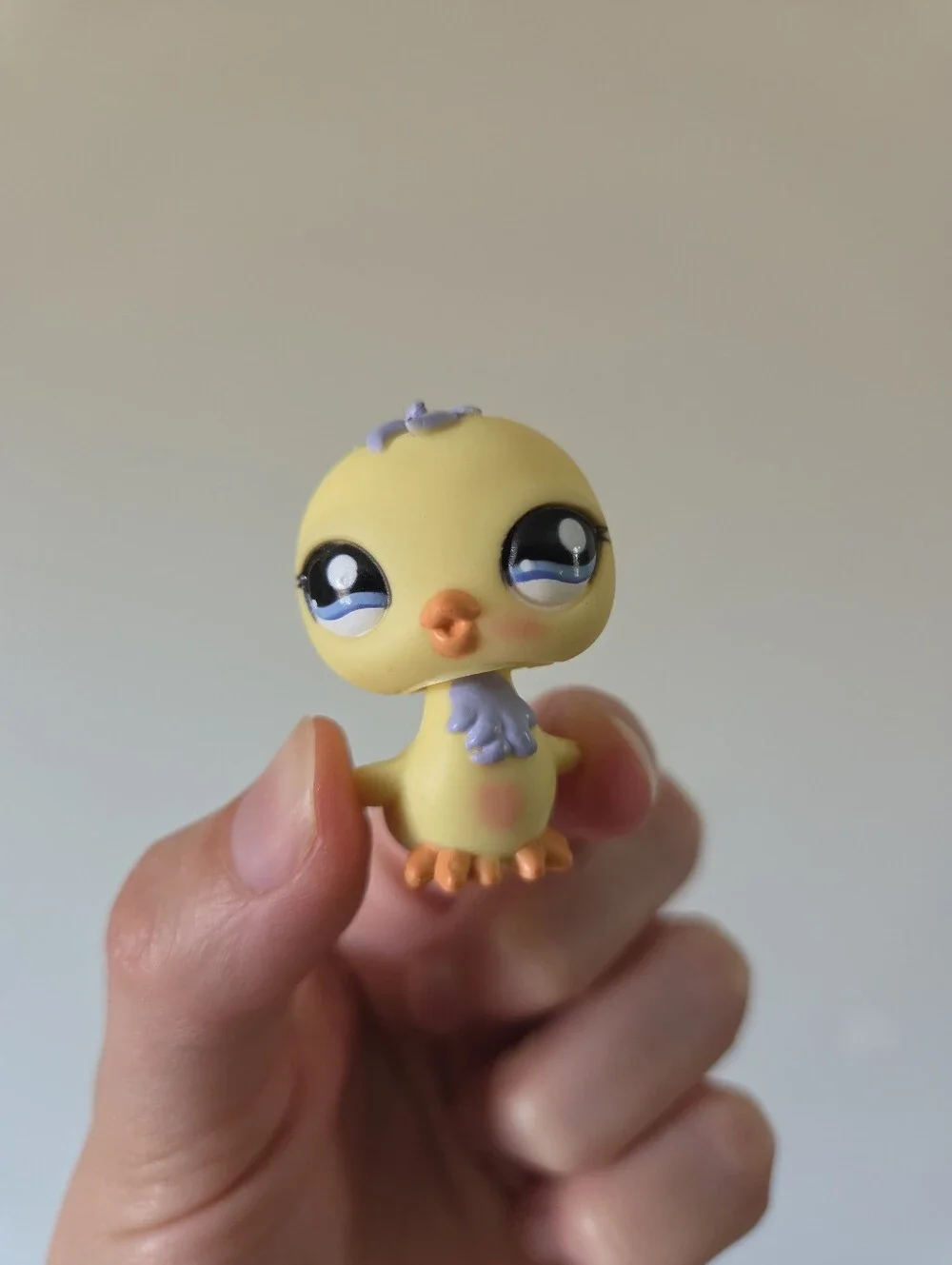 Littlest Pet Shop Authentic LPS #2001 Chick Yellow Lavender Blue Eyes Exclusive